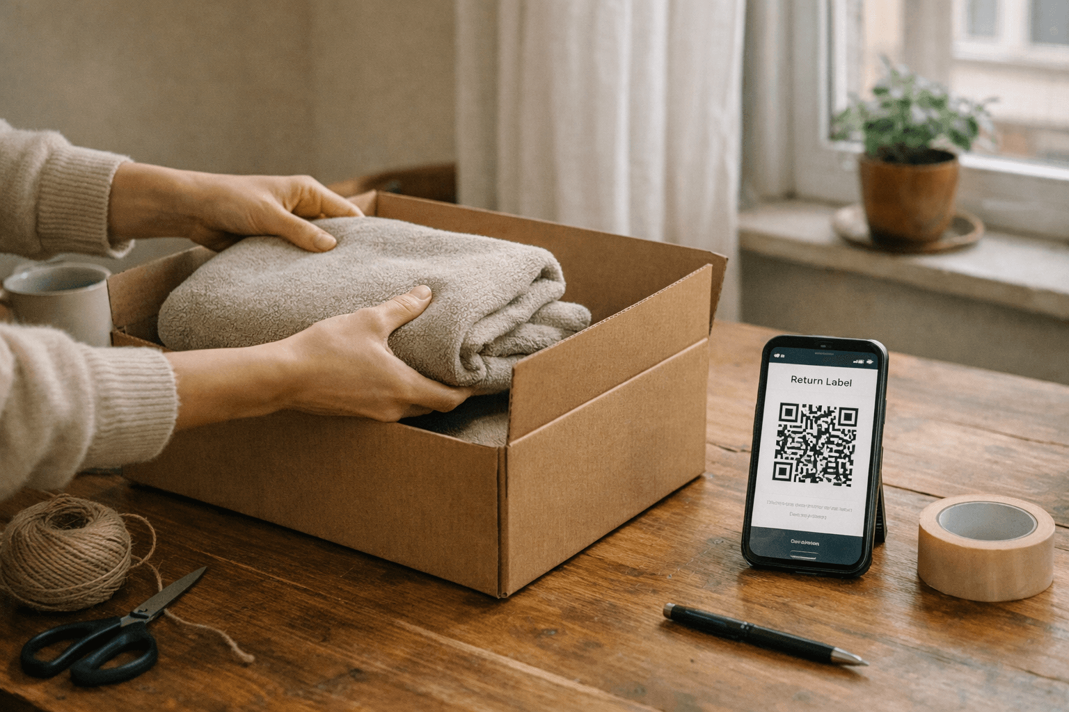 Peer-to-peer return forwarding routes returned items directly from the original customer to the next buyer, bypassing the warehouse. The model relies on algorithmic matching and buyer self-attestation of condition, and can reduce return costs by €5 to €12 per return when volume and category conditions fit.